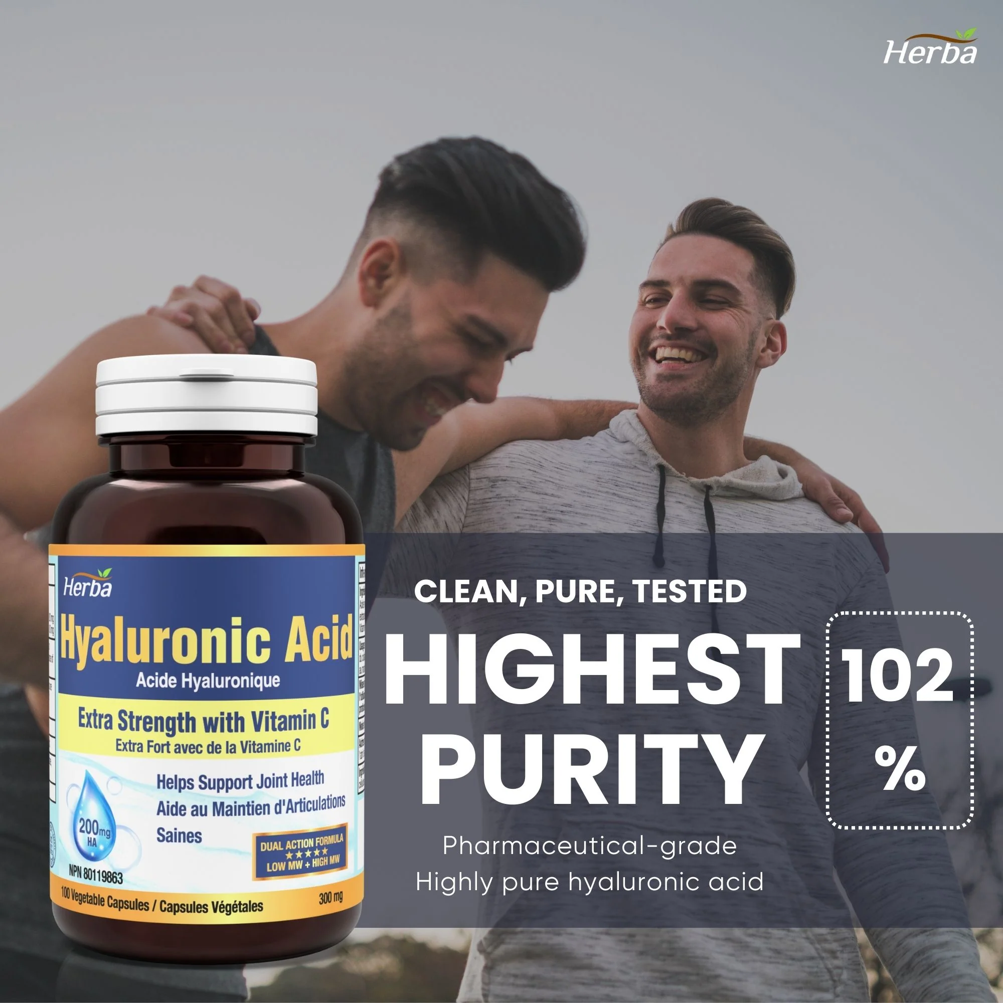 Hyaluronic Acid Supplement 200mg with Vitamin C - 100 Vegetable Capsules - Image 5