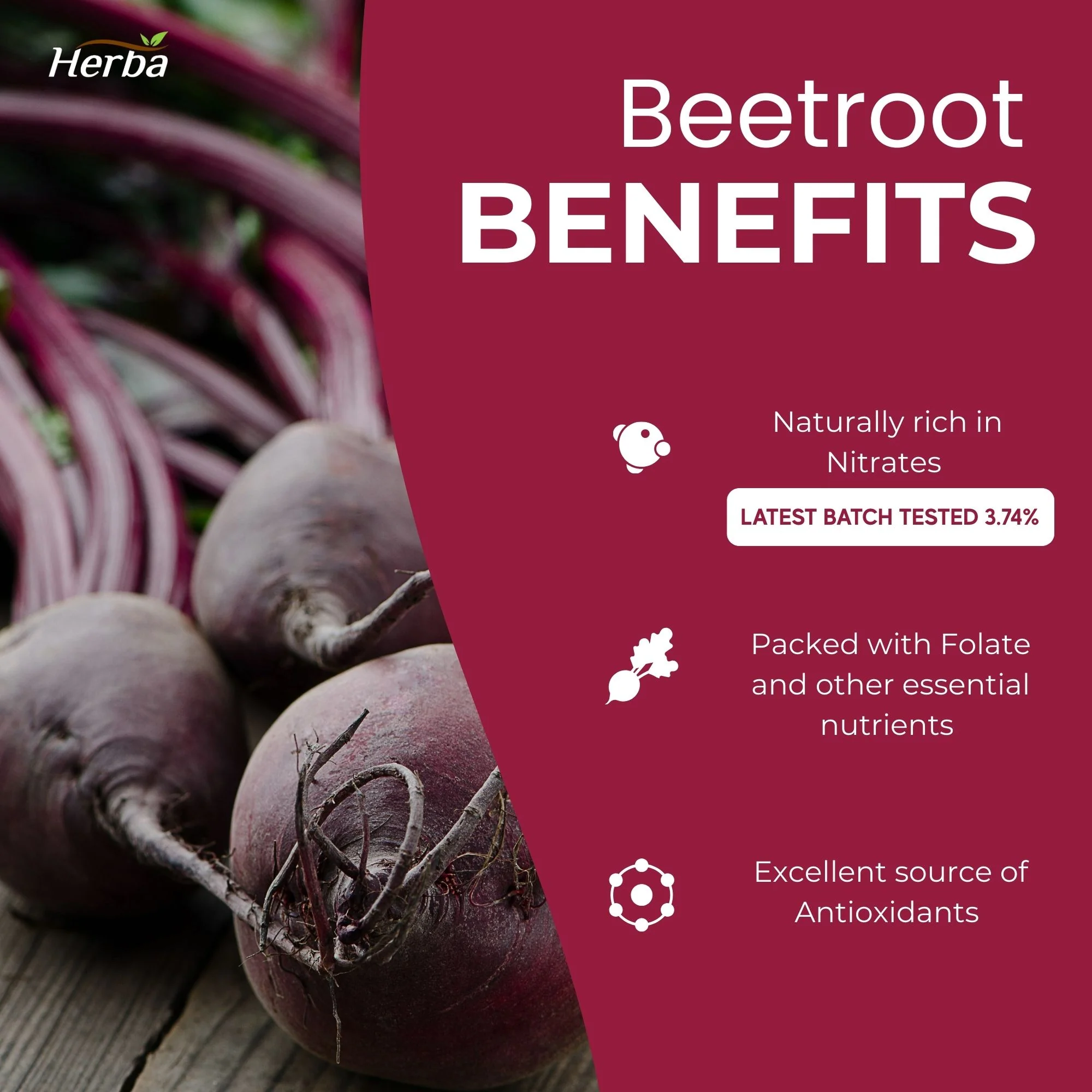 Organic Beet Root Supplement - 180 Capsules | 10,000mg Equivalent - 20:1 Extract Beetroot | Made in Canada - Image 6