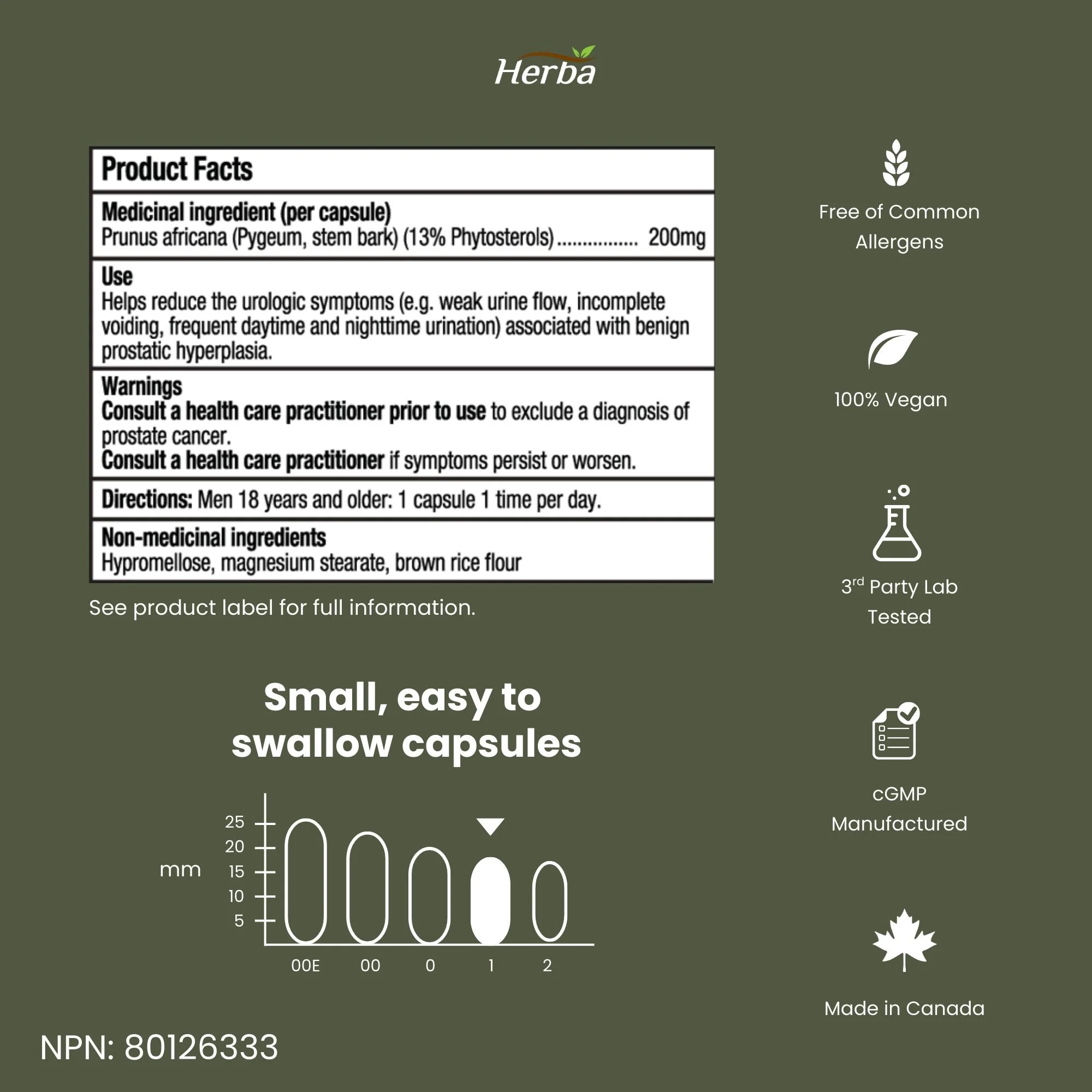 Pygeum Supplement 200mg – 100 Capsules | Made in Canada - Image 8